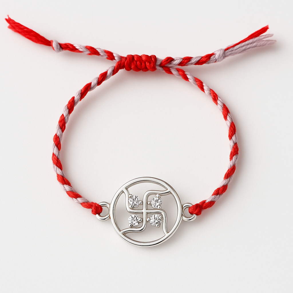 Swastik Diamond Rakhi-Rakhi-Anushka Jain Jewellery