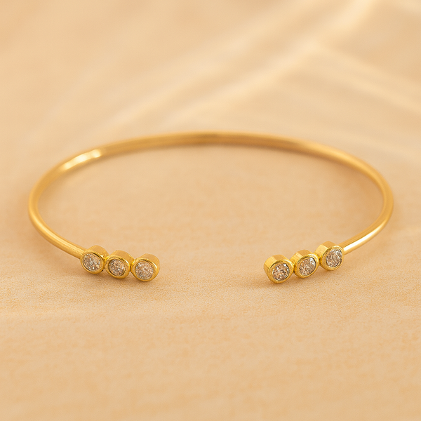 Tri Diamond Cuff-Bracelets-Anushka Jain Jewellery