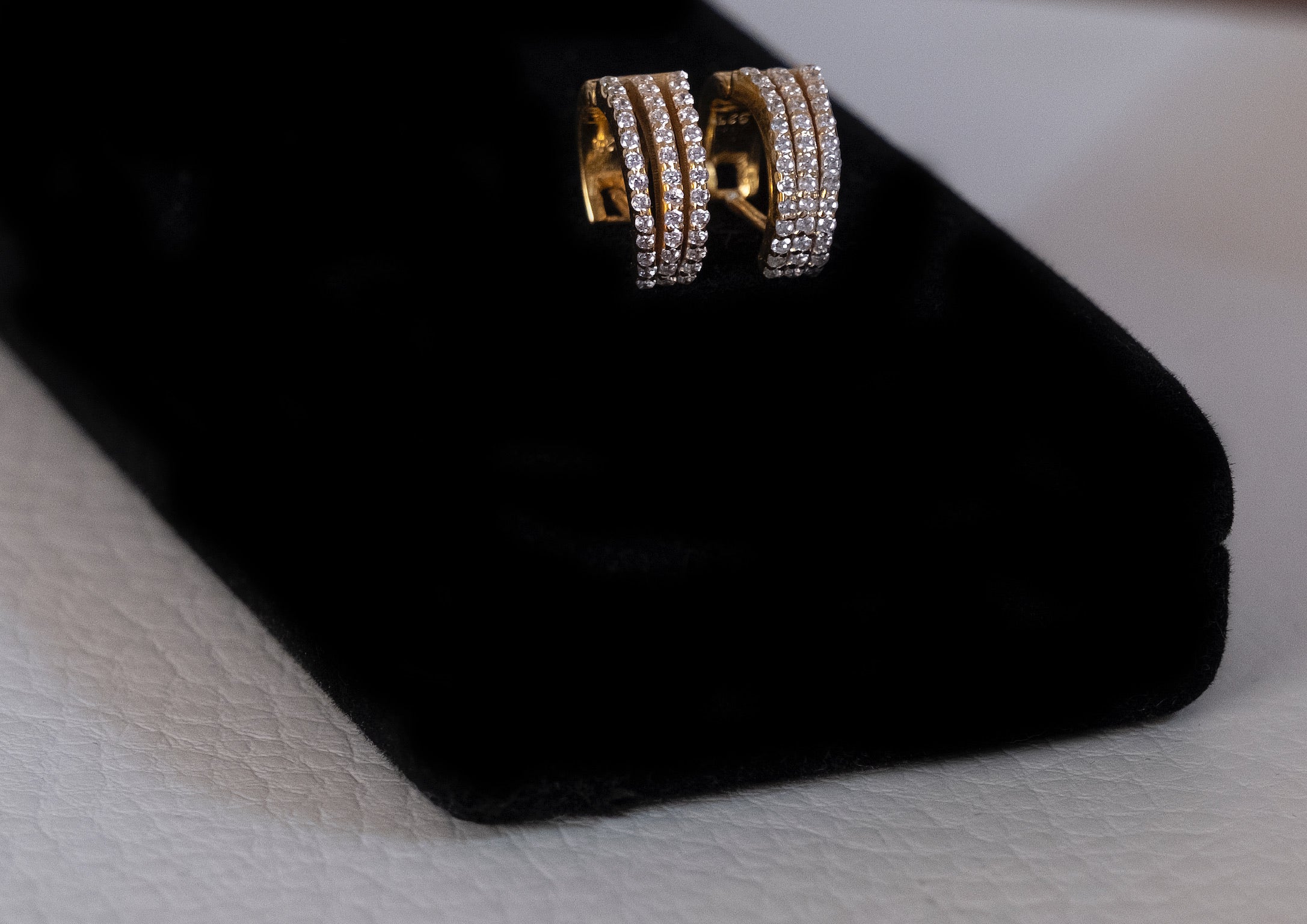 Tri Line Huggies-Huggie-Anushka Jain Jewellery