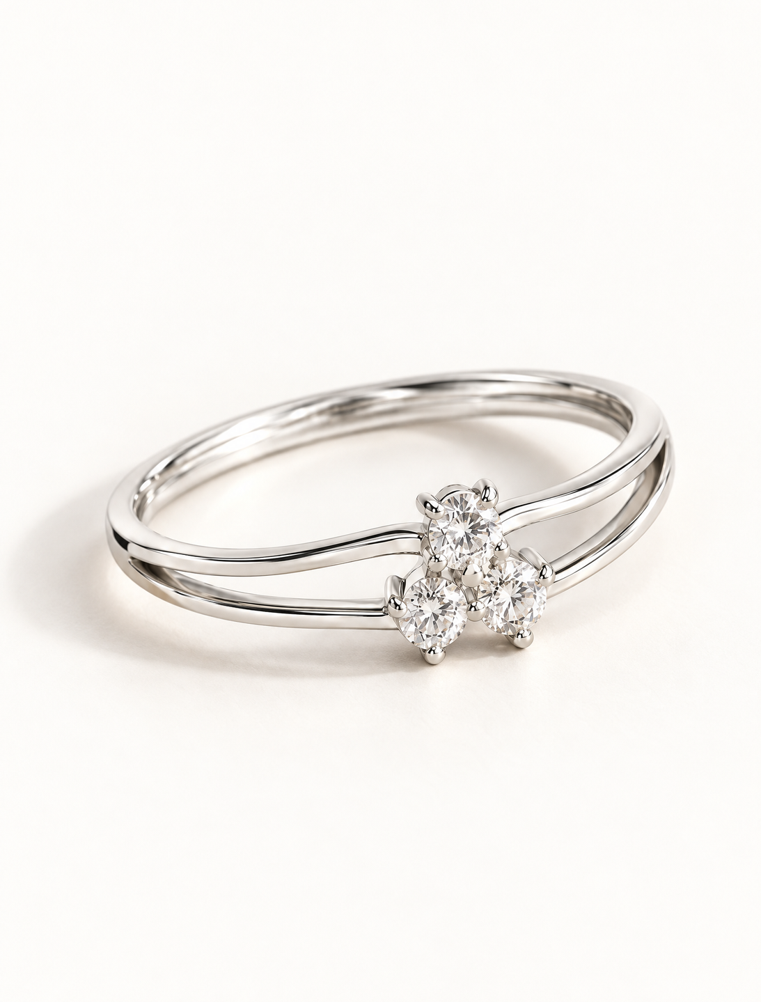 Trinity Bloom CZ Ring