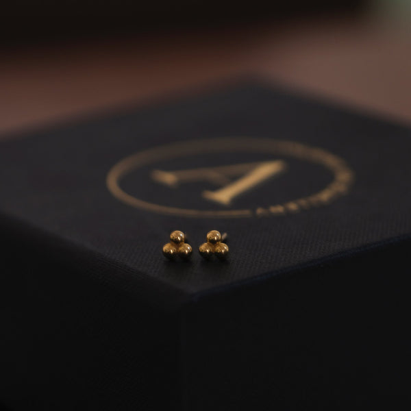 Trio Ball Studs-Studs-Anushka Jain Jewellery