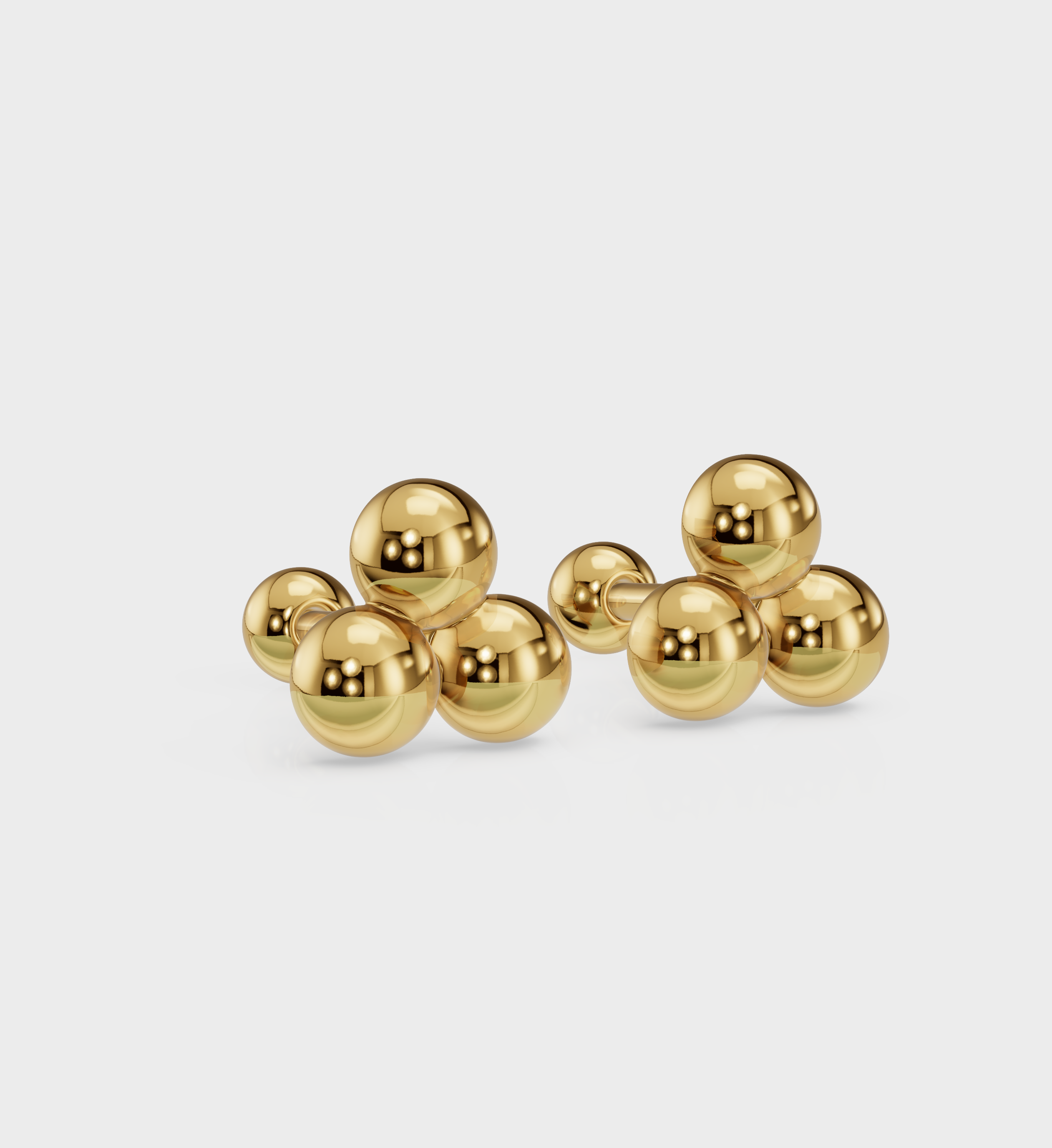 Trio Ball Studs-Studs-Anushka Jain Jewellery