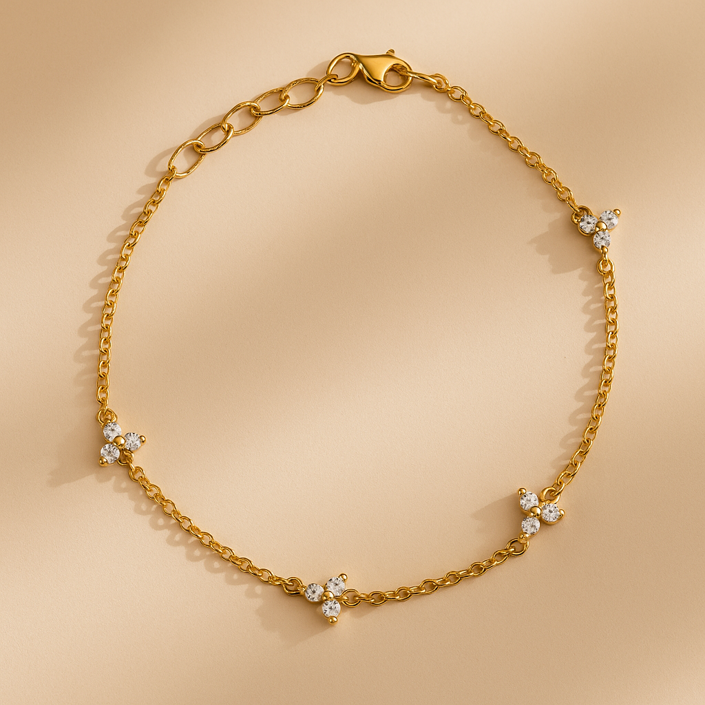 Triple Diamond Trio Bracelet-Anushka Jain Jewellery