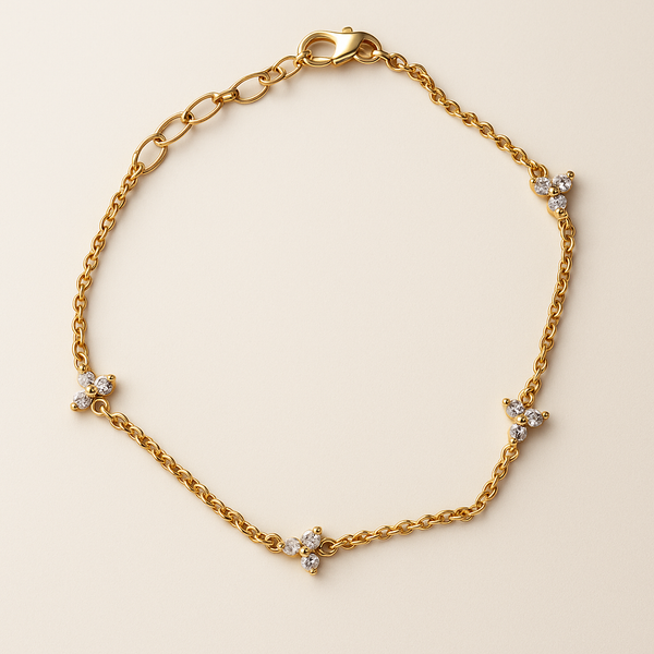 Triple Diamond Trio Bracelet-Anushka Jain Jewellery