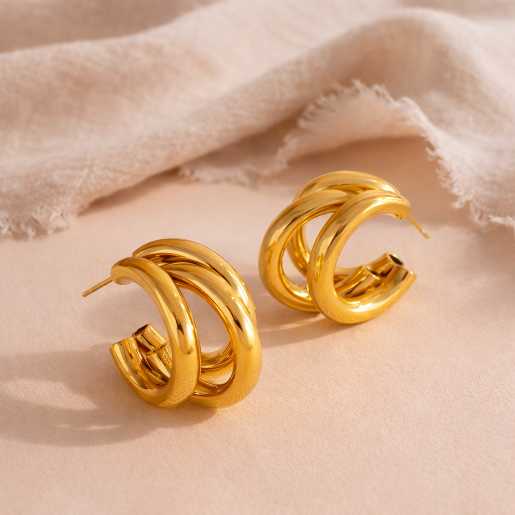 Triplet Hoops-Anushka Jain Jewellery