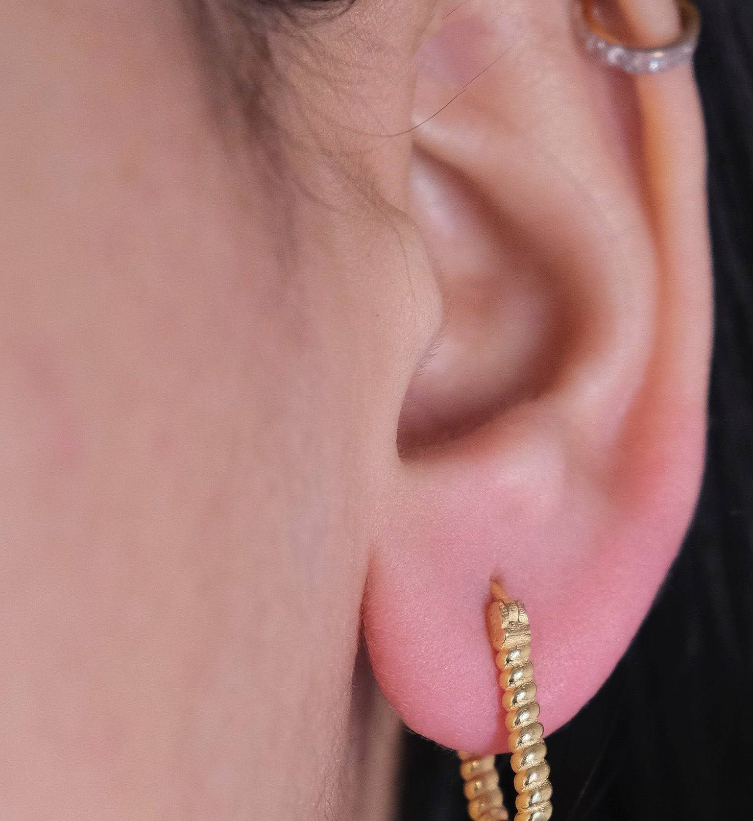 Twisted Bar Hoops-Hoops-Anushka Jain Jewellery