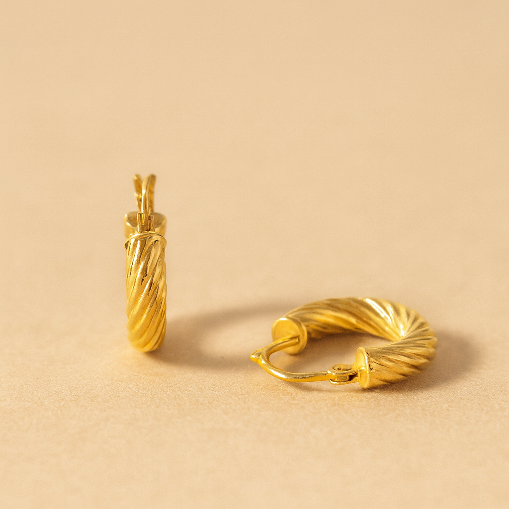 Twisted Hoop Earring-Hoops-Anushka Jain Jewellery