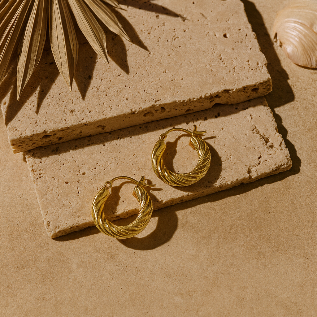 Twisted Hoop Earring-Hoops-Anushka Jain Jewellery