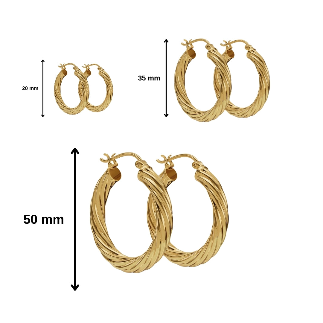 Twisted Hoop Earring-Hoops-Anushka Jain Jewellery