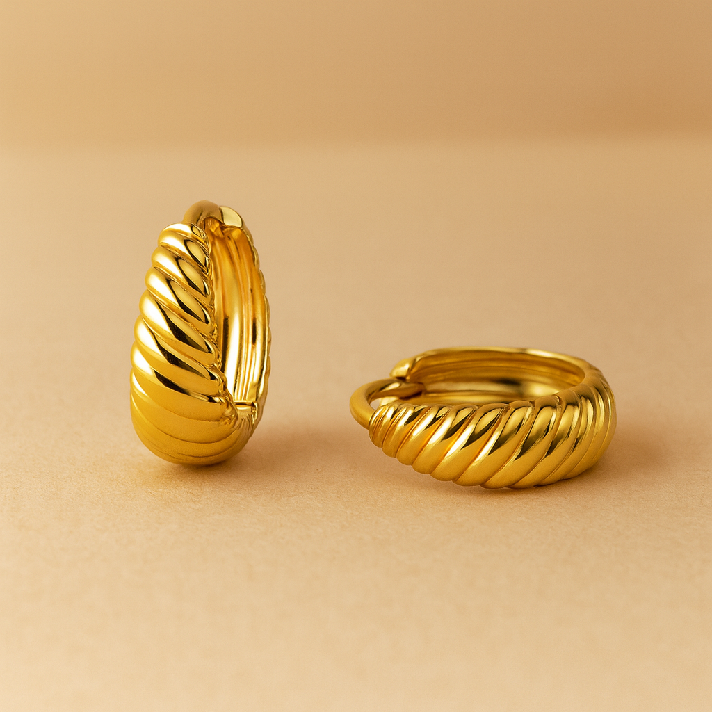 Twisted Huggie Earring-Huggie-Anushka Jain Jewellery