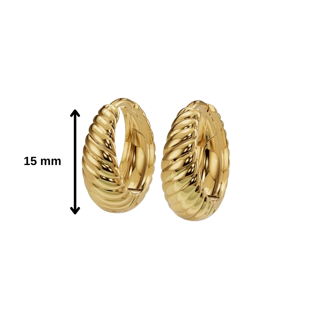 Twisted Huggie Earring-Huggie-Anushka Jain Jewellery