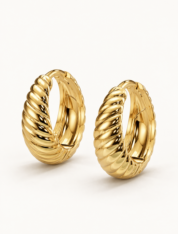 Twisted Huggie Earring