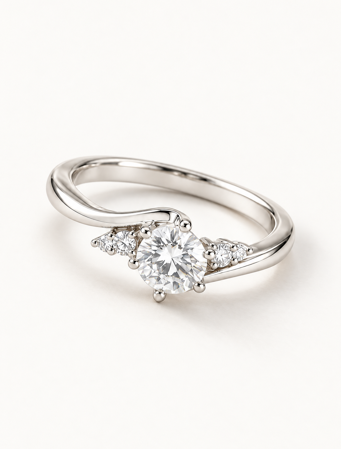 Twisted Solitaire Accent Ring