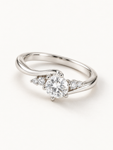 Twisted Solitaire Accent Ring