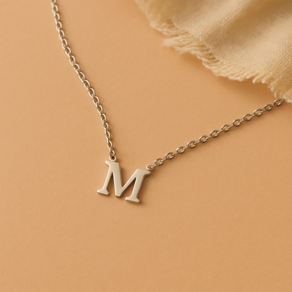 Uppercase Initial Necklace-Pendants-Anushka Jain Jewellery