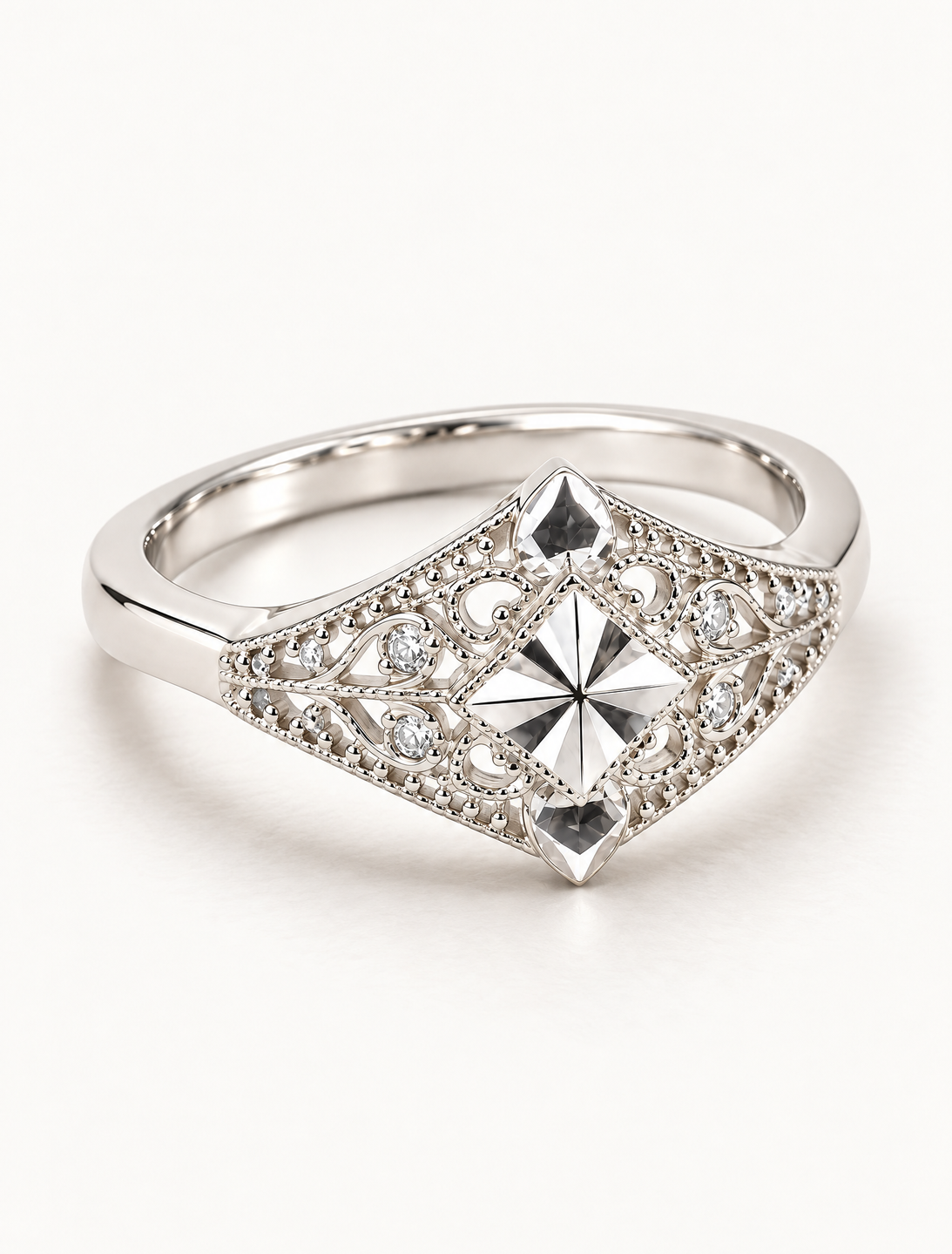 Vintage Filigree Kite Ring
