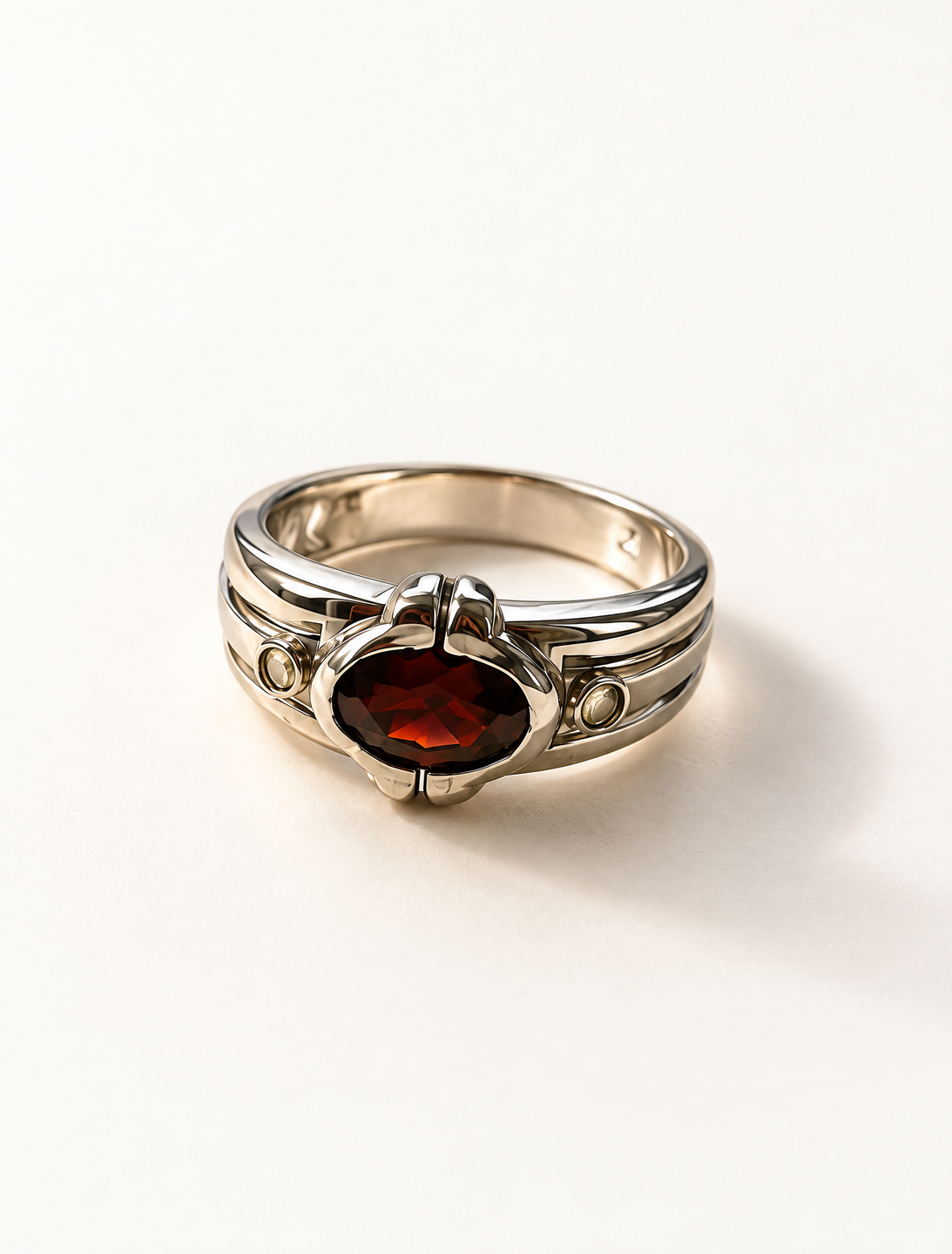 Vintage Garnet Solitaire Ring