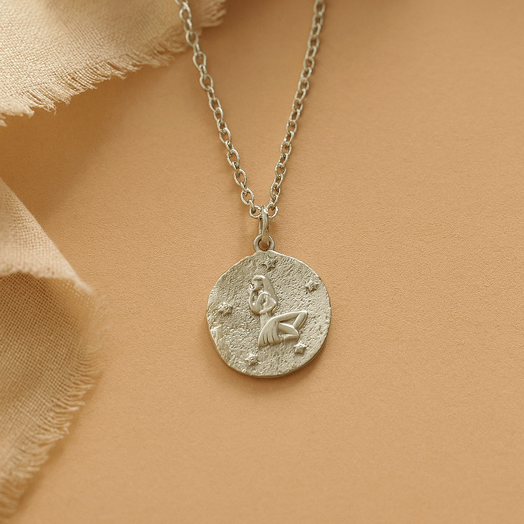 Virgo Zodiac Necklace-Necklaces-Silver-Anushka Jain Jewellery