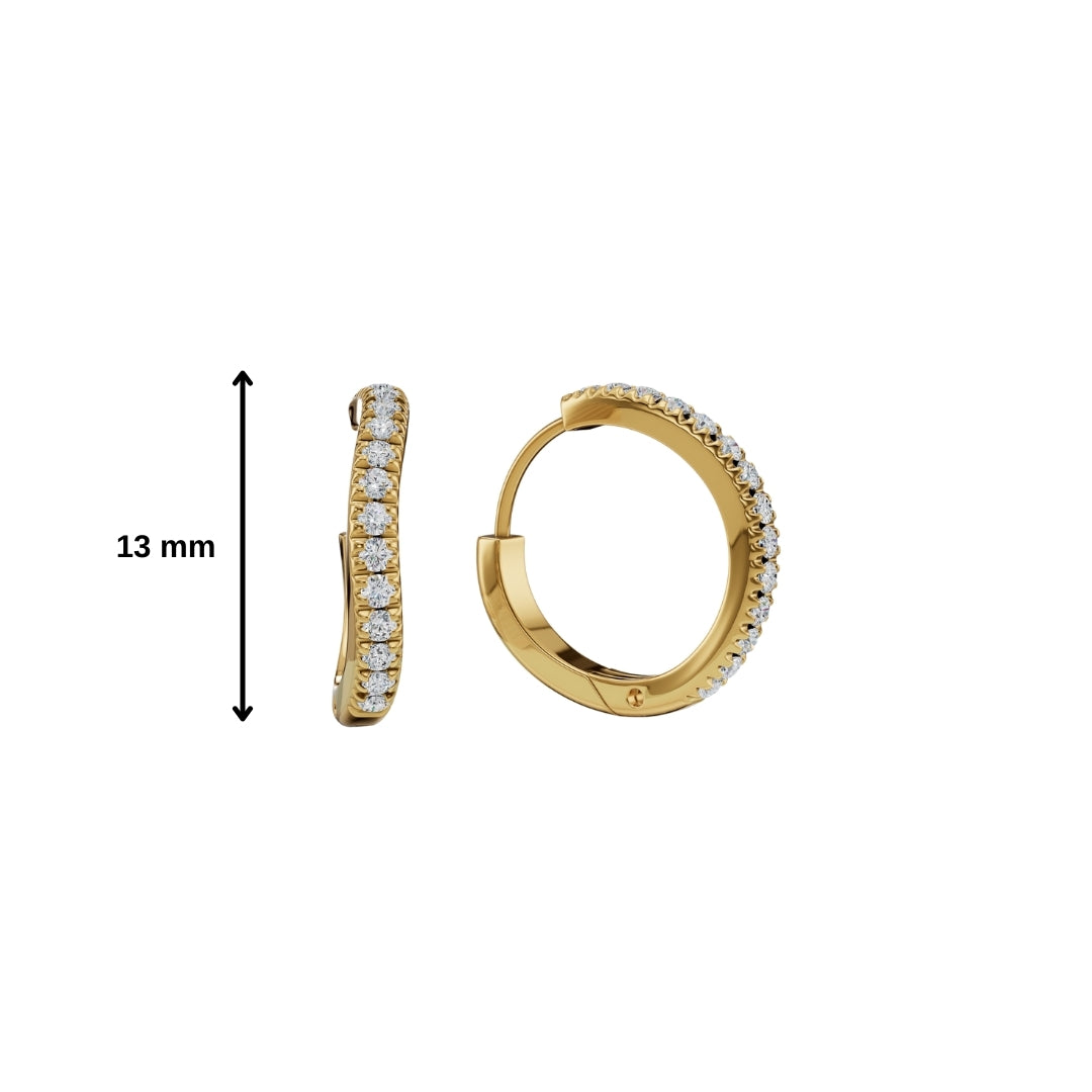 Wave Diamond Hoops-Hoops-Anushka Jain Jewellery