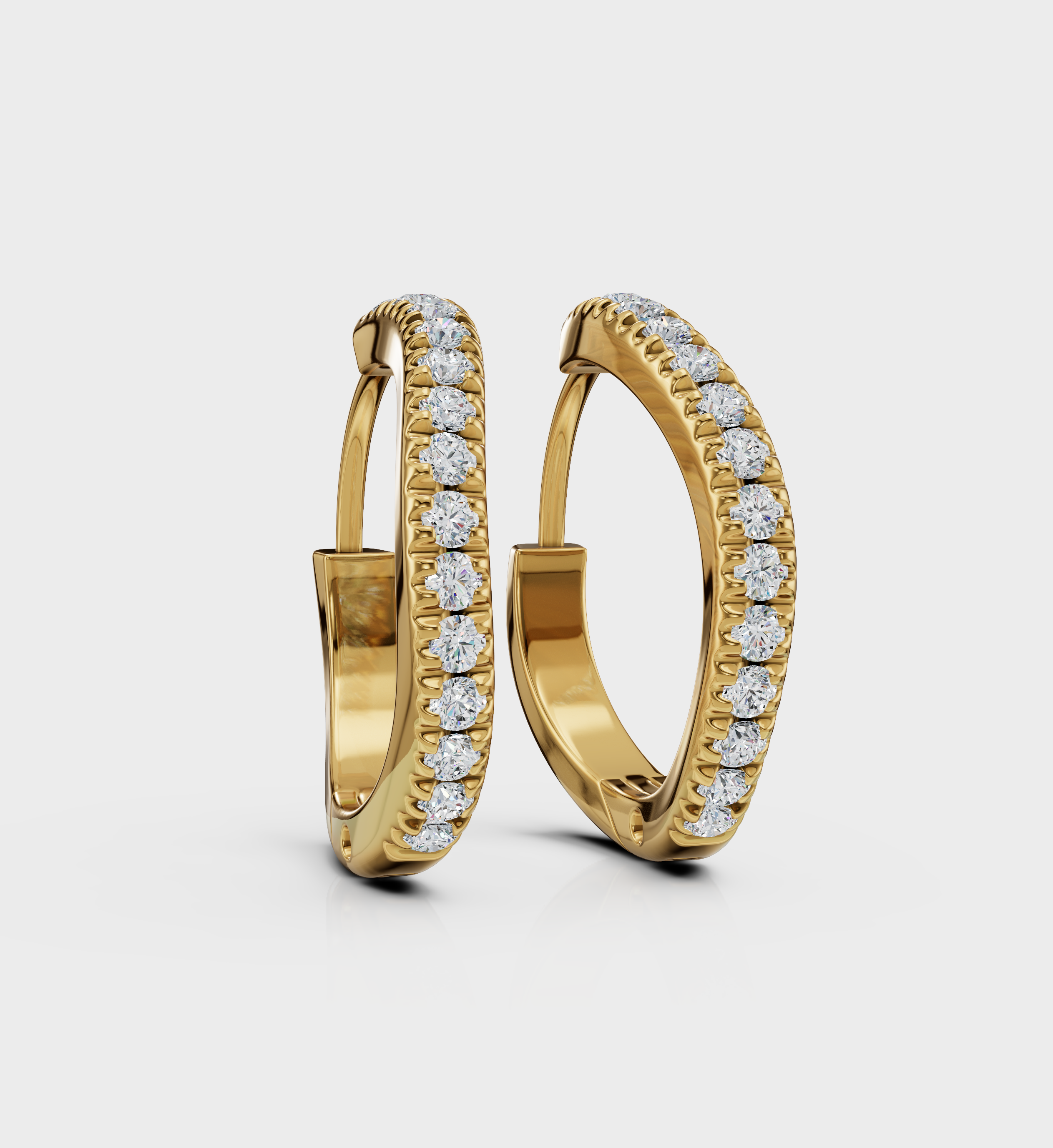 Wave Diamond Hoops-Hoops-Anushka Jain Jewellery