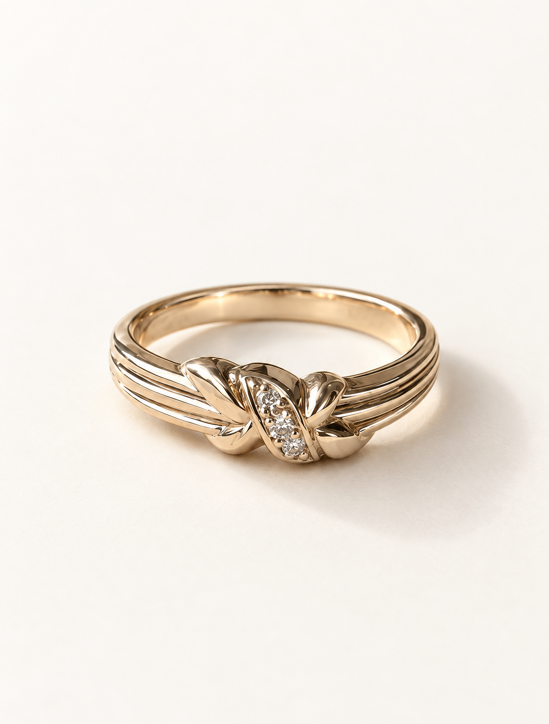 White CZ Infinity Knot Ring