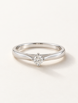 White CZ Solitaire Ring