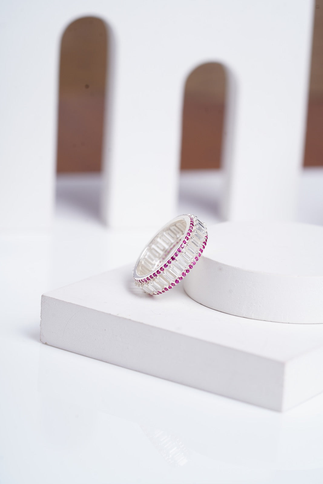 White Radiance Eternity Ring-Rings-Anushka Jain Jewellery