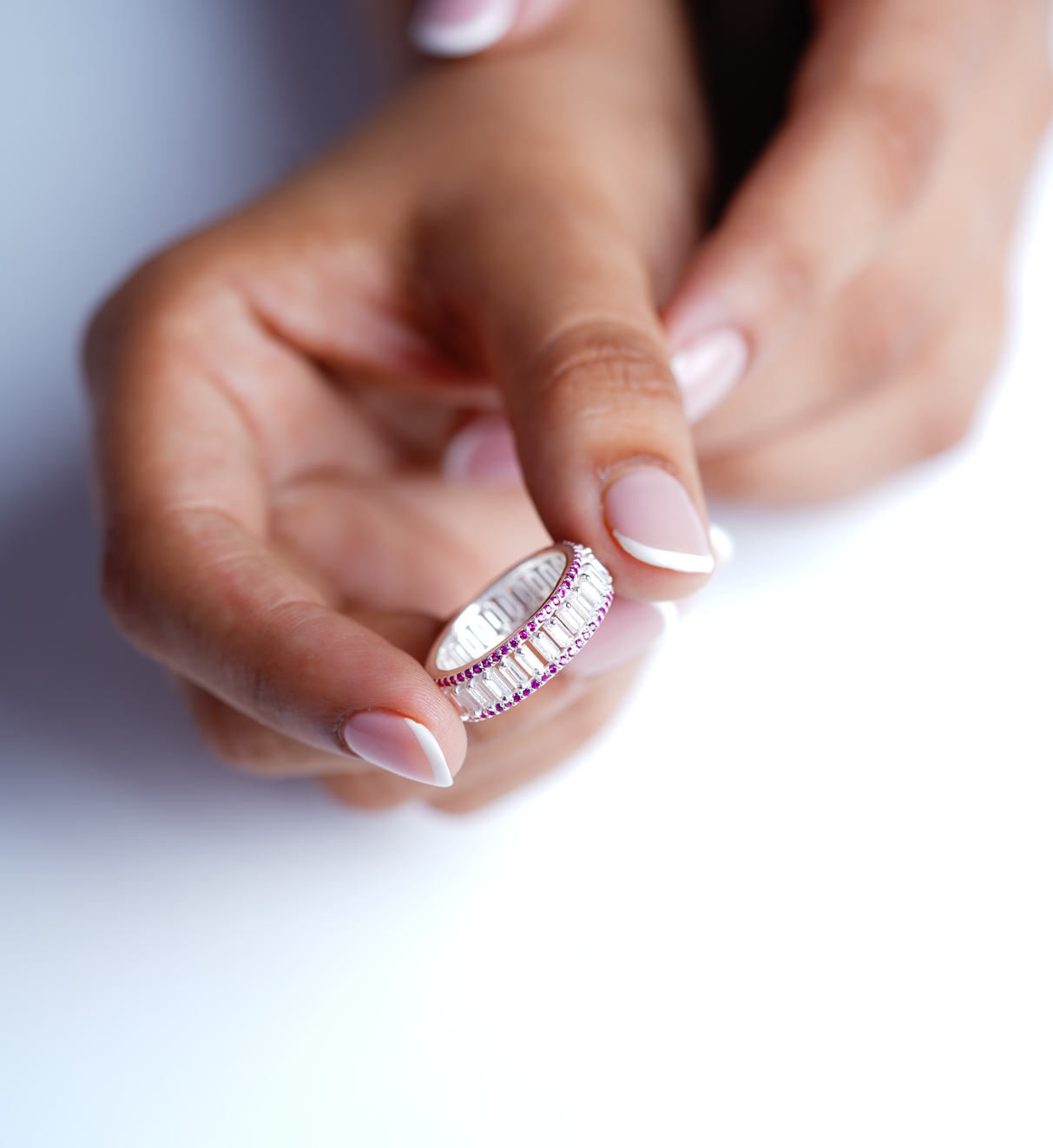 White Radiance Eternity Ring-Rings-Anushka Jain Jewellery
