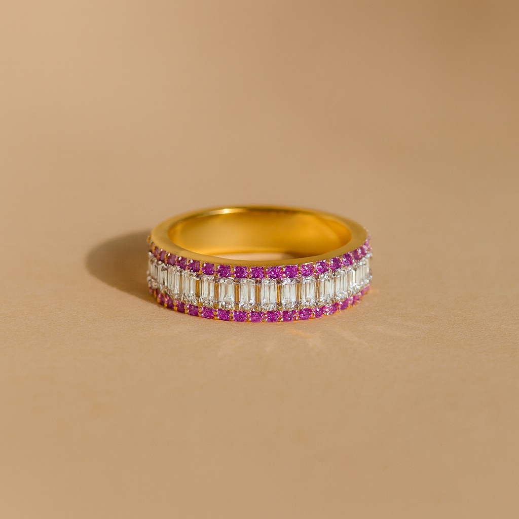White Radiance Eternity Ring-Rings-Anushka Jain Jewellery