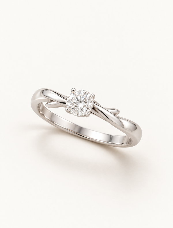 Willow Solitaire Ring