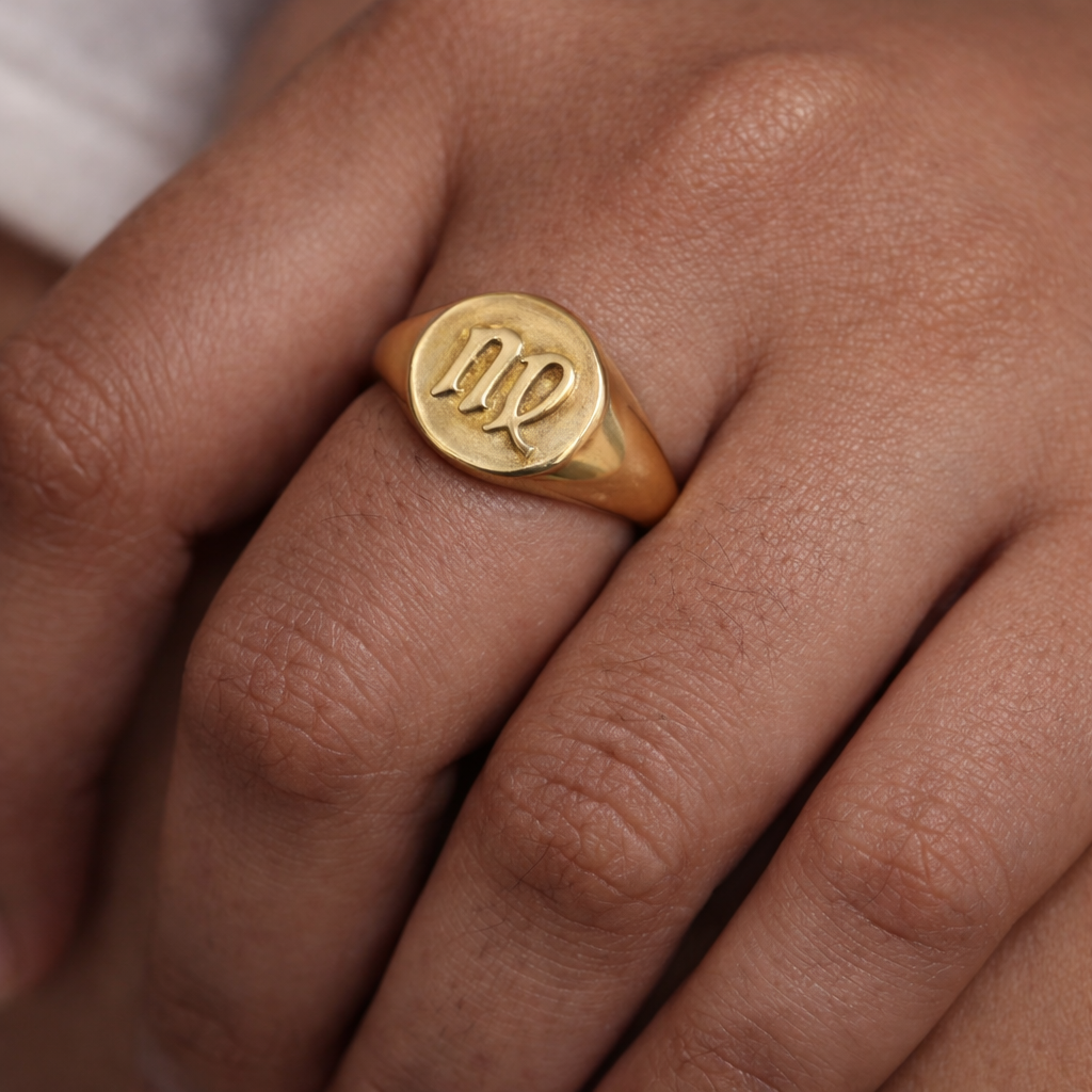 Zodiac Signet Ring-Rings-Anushka Jain Jewellery