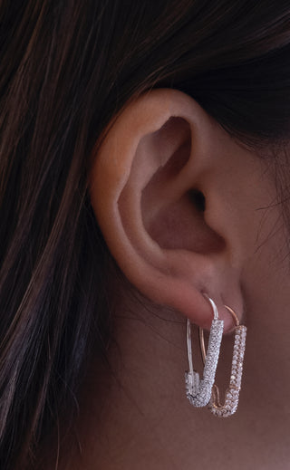 Glam Safety Pin Earrings