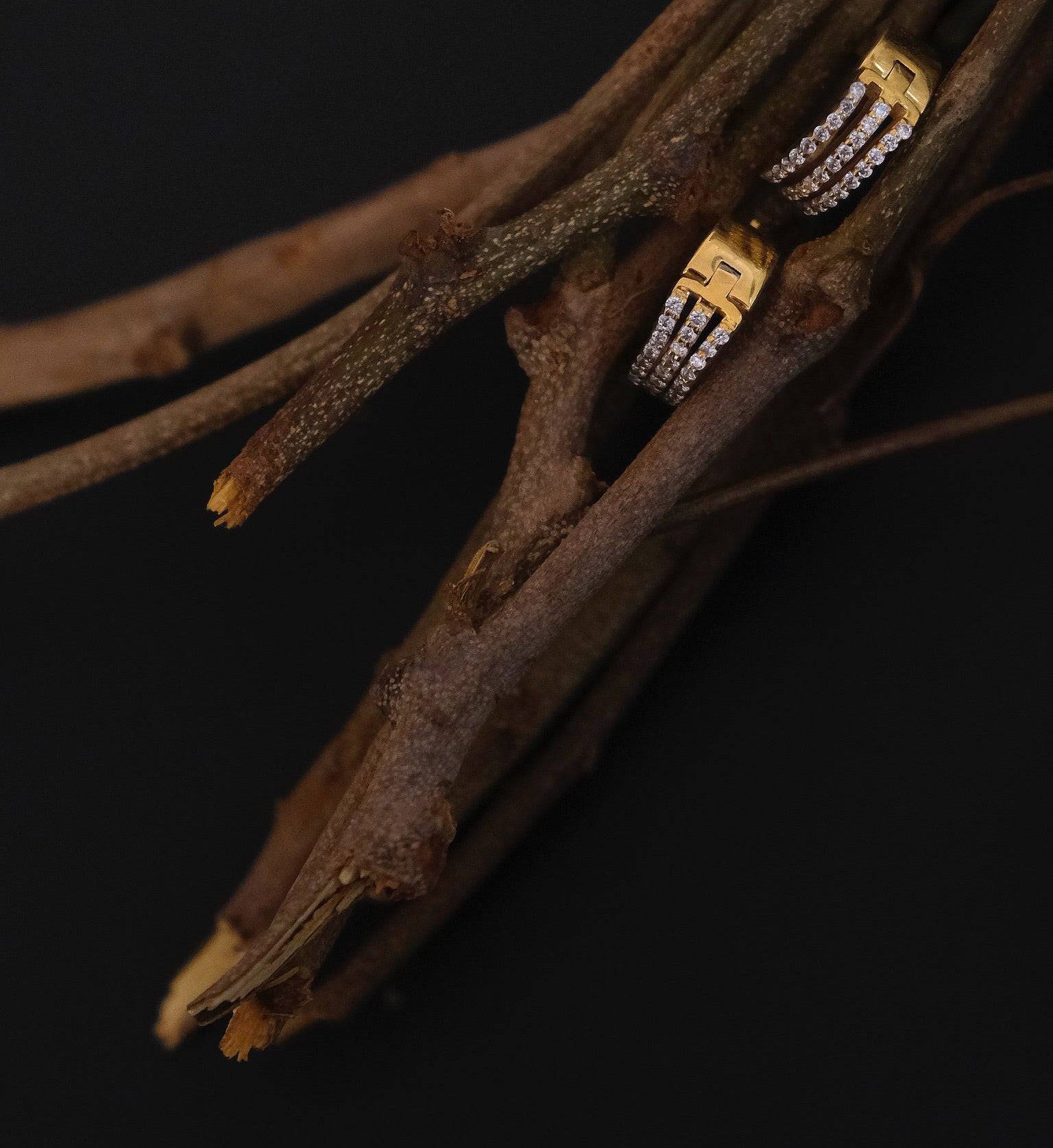 Tri Line Huggies-Huggie-Anushka Jain Jewellery