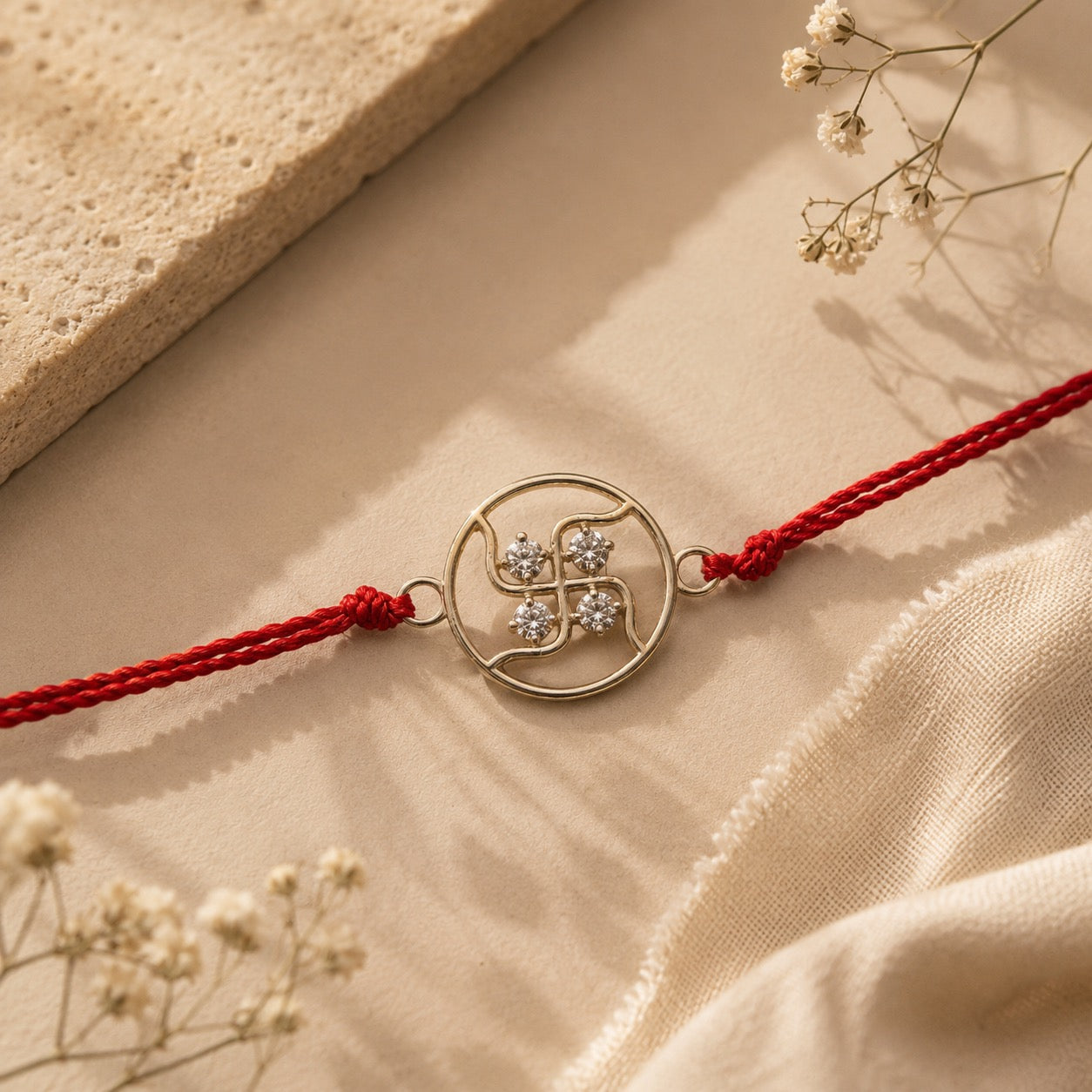 Swastik Diamond Rakhi