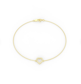 Tiny Diamond Heart Bracelet +1