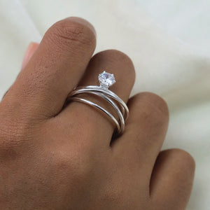 Spiral Diamond Ring