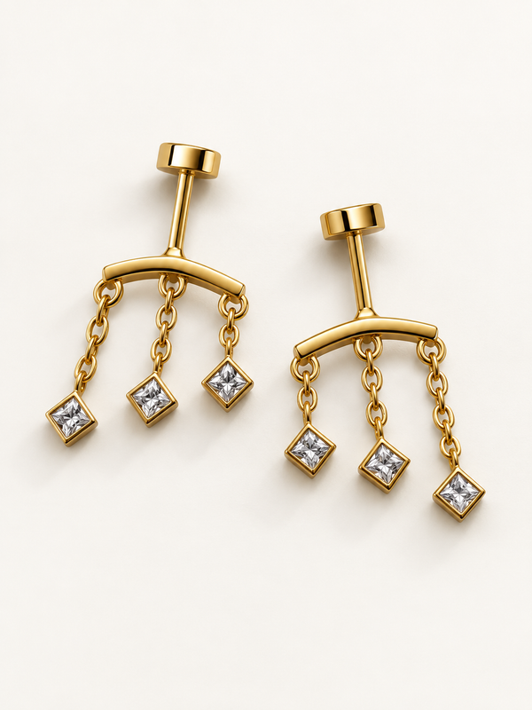Square Hanging Studs