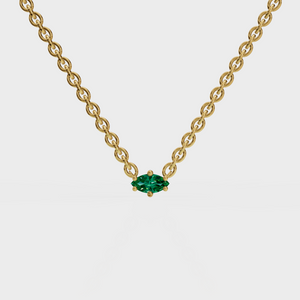 Marquise Emerald Necklace