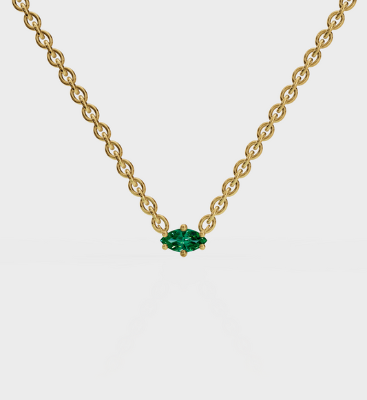 Marquise Emerald Necklace