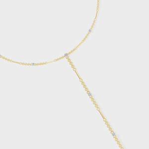 Diamond Chain Lariat Necklace