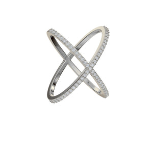 Criss Cross Diamond Ring