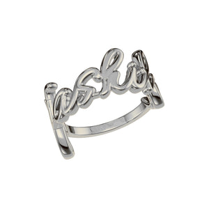 Cursive Name Ring