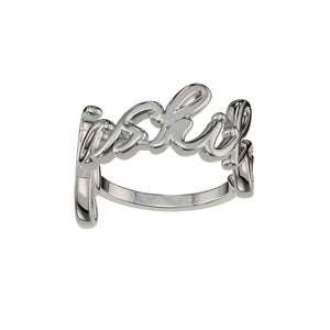 Cursive Name Ring