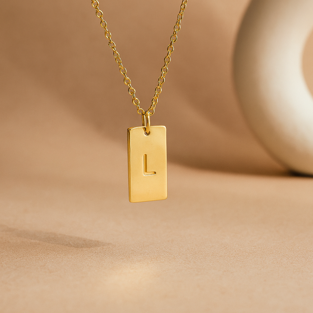 Engraved Bar Necklace