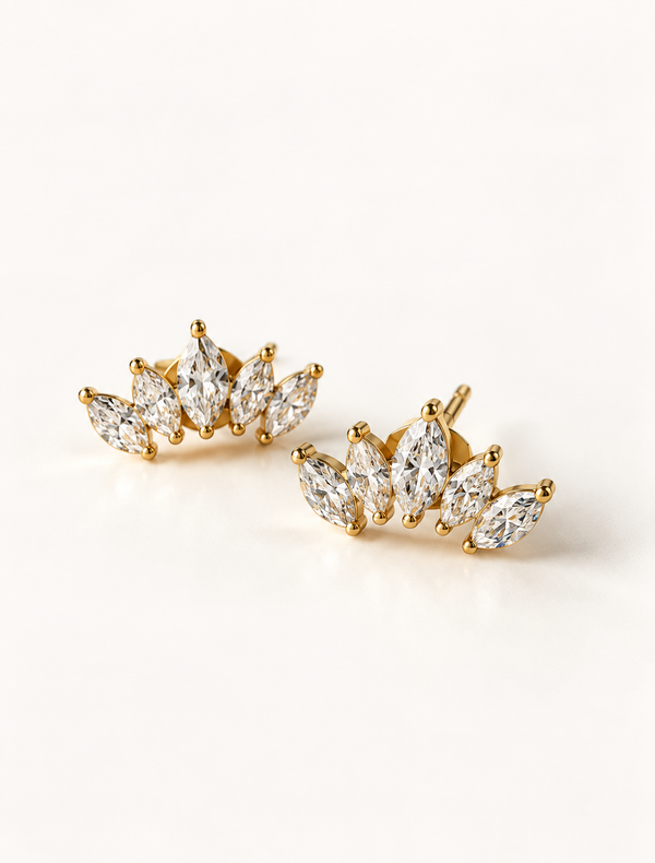 Marquise Wing Climber Stud