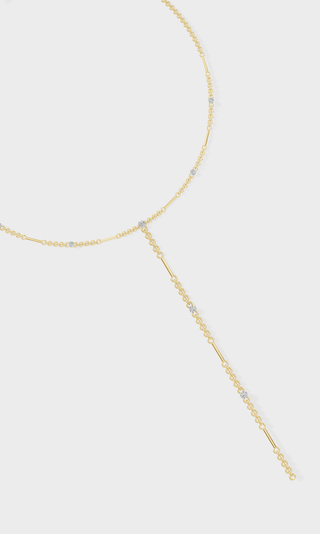 Diamond Chain Lariat Necklace
