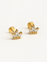 Mini Marquise Crown Stud