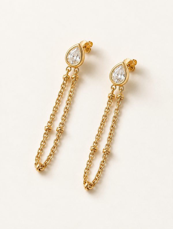 Teardrop Chain Stud