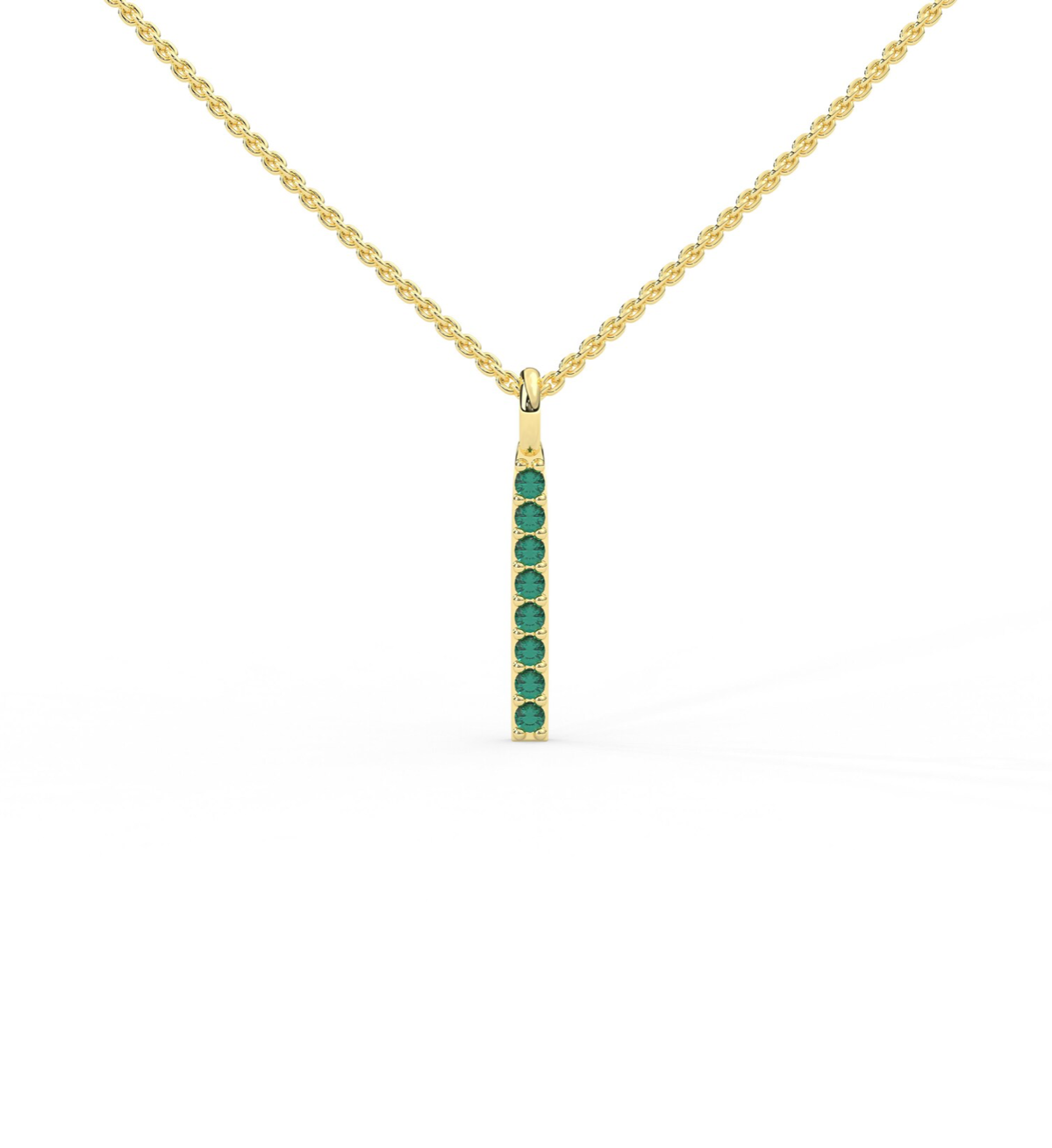 Emerald Bar Necklace