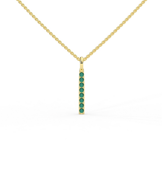 Emerald Bar Necklace